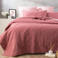 Renee Taylor Attwood Stone-Washed Coverlet Set – Rose, Queen/King