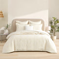 Renee Taylor Dakota Jacquard Quilt Cover Set – Beige, King