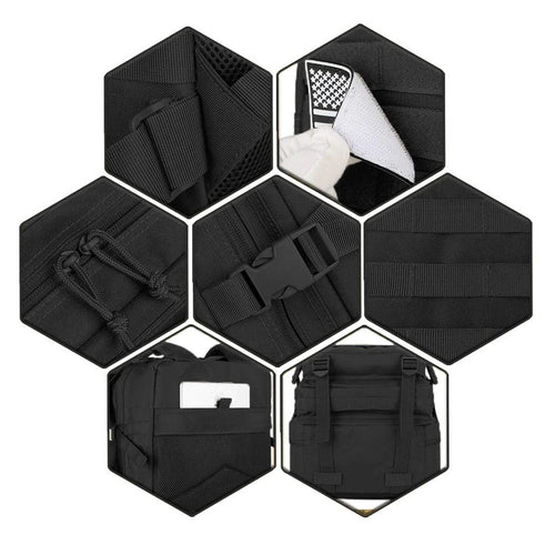 45L MOLLE Tactical Backpack – Black