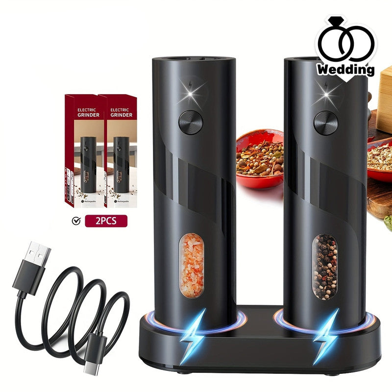 Rechargeable Electric Salt & Pepper Grinder Set