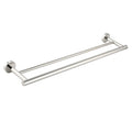 Polished Chrome 600mm Double Towel Rack Holder Stainless Steel Hanger Rail Kit