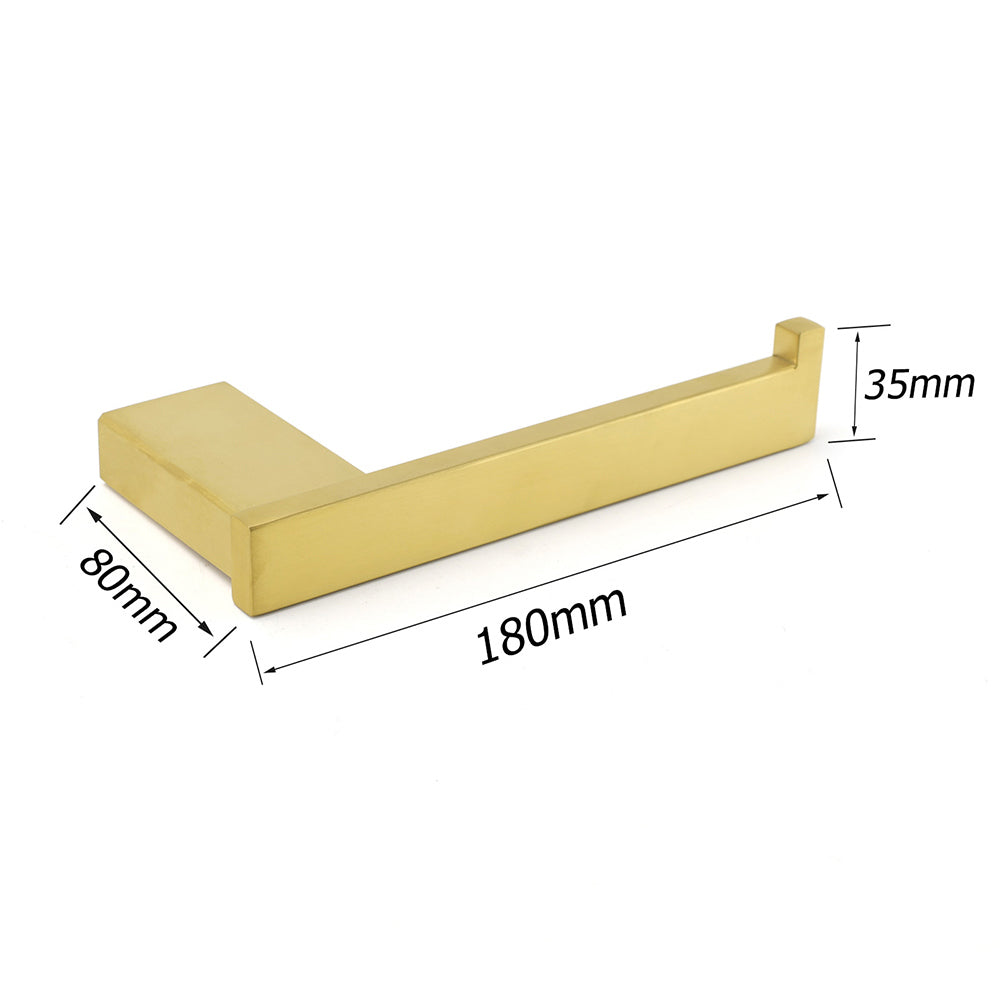 Bahtroom Brushed Gold Toilet Paper Roll Tissue Roll Holder Rack Wall Mounted Kit