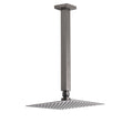 Gun Metal Square 8" Rainfall Shower Head 300mm Ceiling Dropper Arm Bath Set WELS