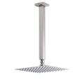 Brushed Nickel Square 8" Rain Shower Head 300mm Brass Ceiling Dropper Arm Set