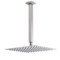 Brushed Nickel Square 12" Rain Shower Head 300mm Brass Ceiling Dropper Arm Set