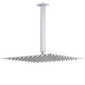 WELS 16" Rainfall Shower Head 300mm Ceiling Dropper Extension Arm Chrome Square Set