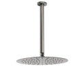 WELS Gun Metal Round 12" SUS Rainfall Shower Head 300mm Ceiling Dropper Arm Set