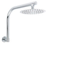 WELS 8" Round Rainfall Shower Head + 360° Swivel Gooseneck Wall Arm Set