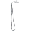 Bathroom Round 8" Rain Shower Head Single Mode Brass Handheld Spray Rail Arm Set
