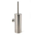 Brushed Nickel Silver Round Toilet Brush Stainless Steel Wall Mounted Holder Cup