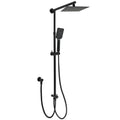 Matt Black 2in1 Set 8" Square Thin Shower Head Handheld Adjustable Silding Rail Arm