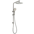 WELS Gunmetal Round 10" Twin Shower Head 3 Modes Handheld Slide Rail Diverter Arm