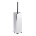 Bathroom Polished Chrome Square Standing Toilet Brush Stainless Steel Holder Cup Kit