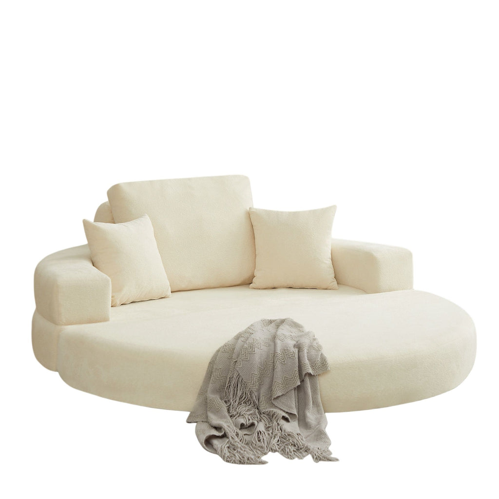 Multifunctional Round convertible Sofa Bed(Compressed Packaging) - Orange