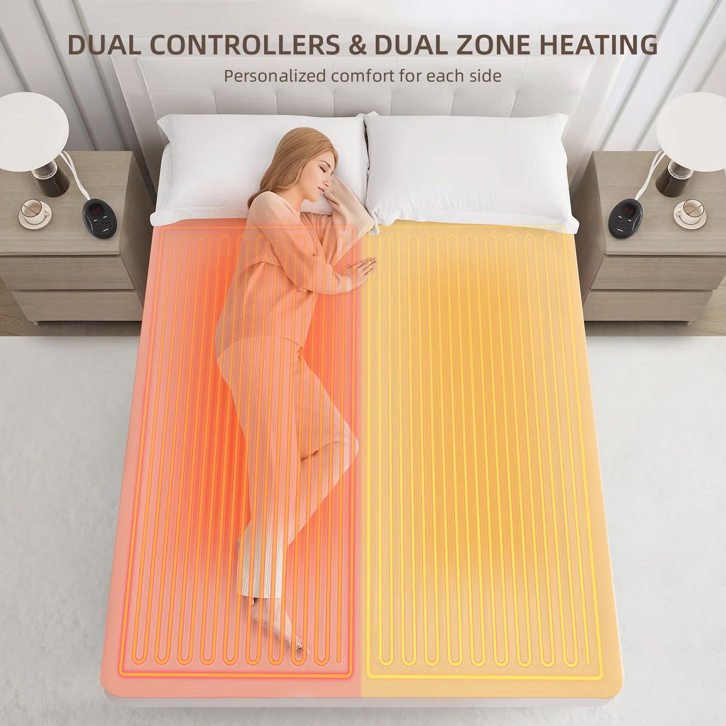 Heated Mattress Pad with Dual Controls – Super King