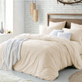 Solid Microfibre Quilt Cover Set – Cream White, King