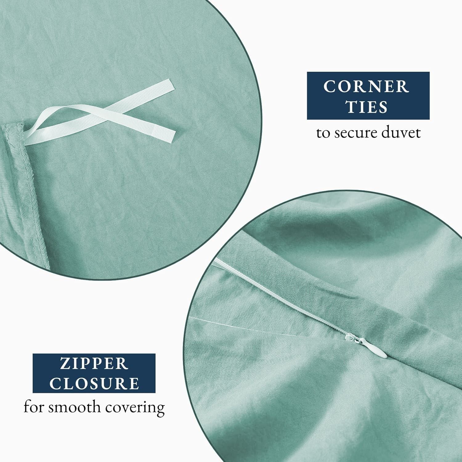 Hotel Soft Microfiber Duvet Cover Set-2000TC Quilt Cover Set & Pillowcases -1 Donna Cover Zipper Closure & 1 x Pillowcases-Breathable Bedding - Wrinkle, Fade, Stain Resistant(Ice Blue,King Single)