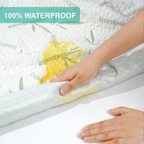 3D Air Fabric Mattress Protector – Green, Double, 40cm Wall