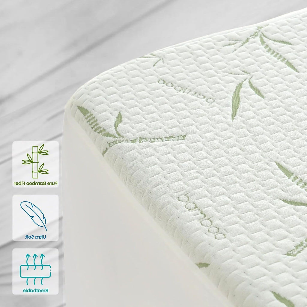 Waterproof Mattress Protector,Breathable Mattress Cover,3D Air Fabric Cooling Bed Pad Cover, Deep Pocket 40cm(Double,Green)