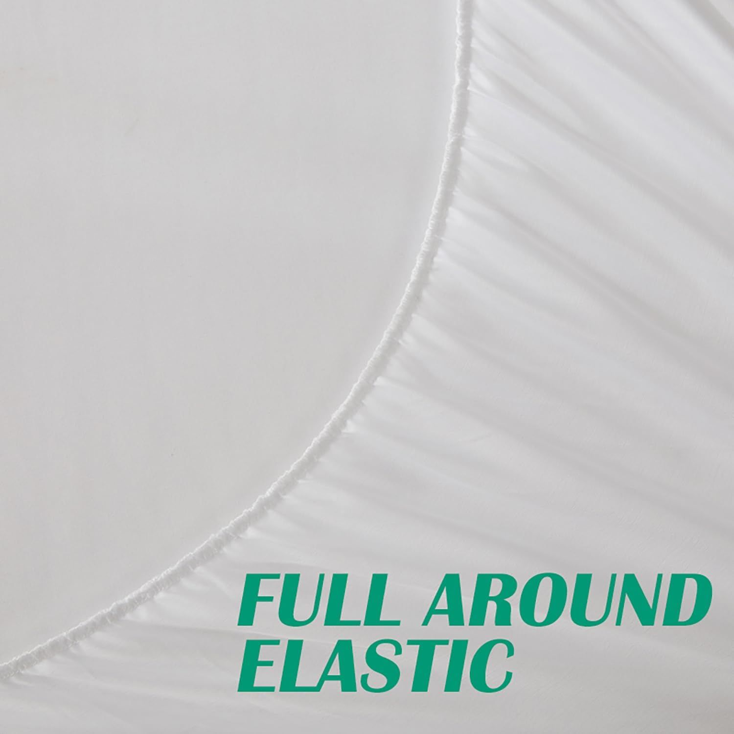 Bamboo-Viscose Fitted Mattress Protector – Double, Green
