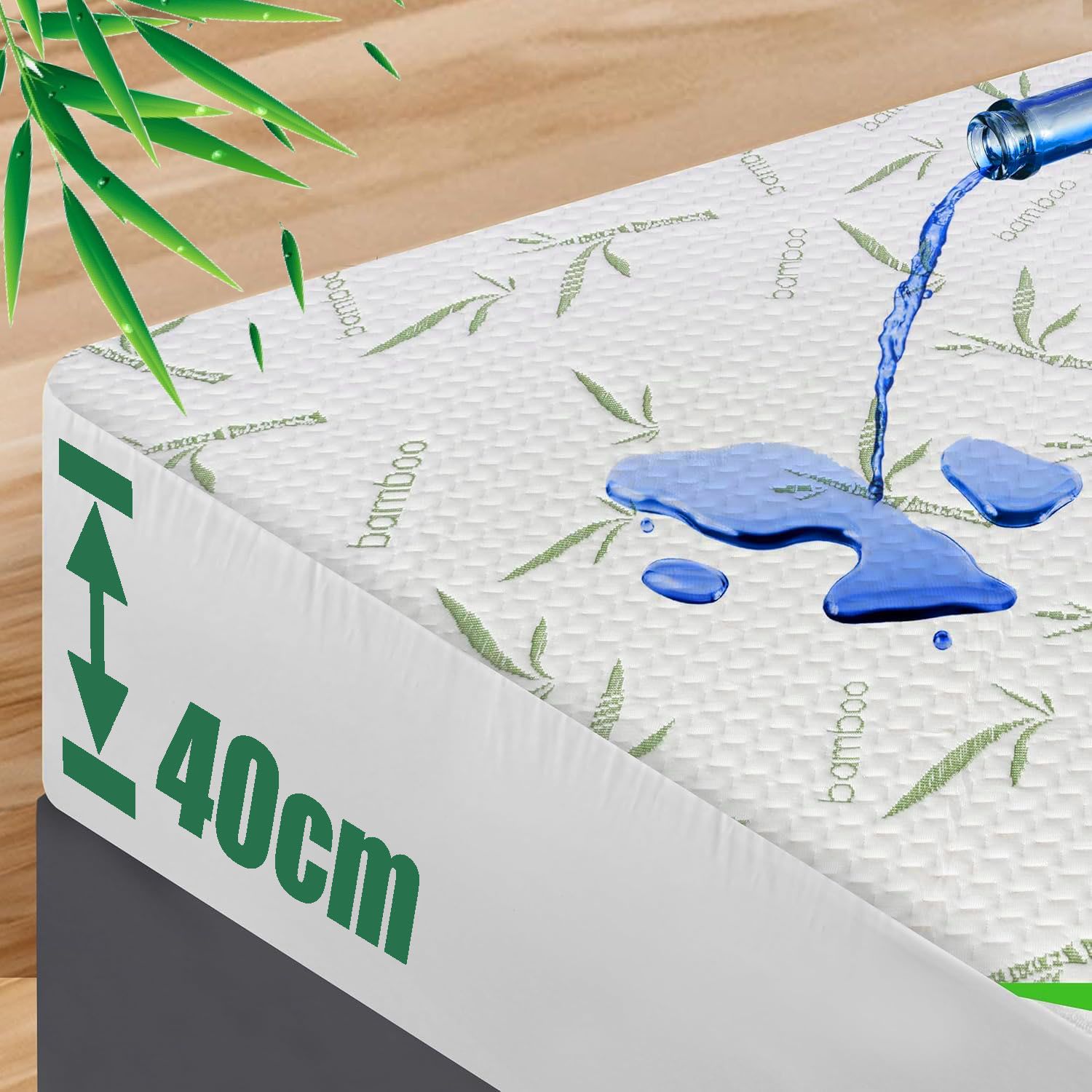Waterproof Bamboo Mattress Protector – Single