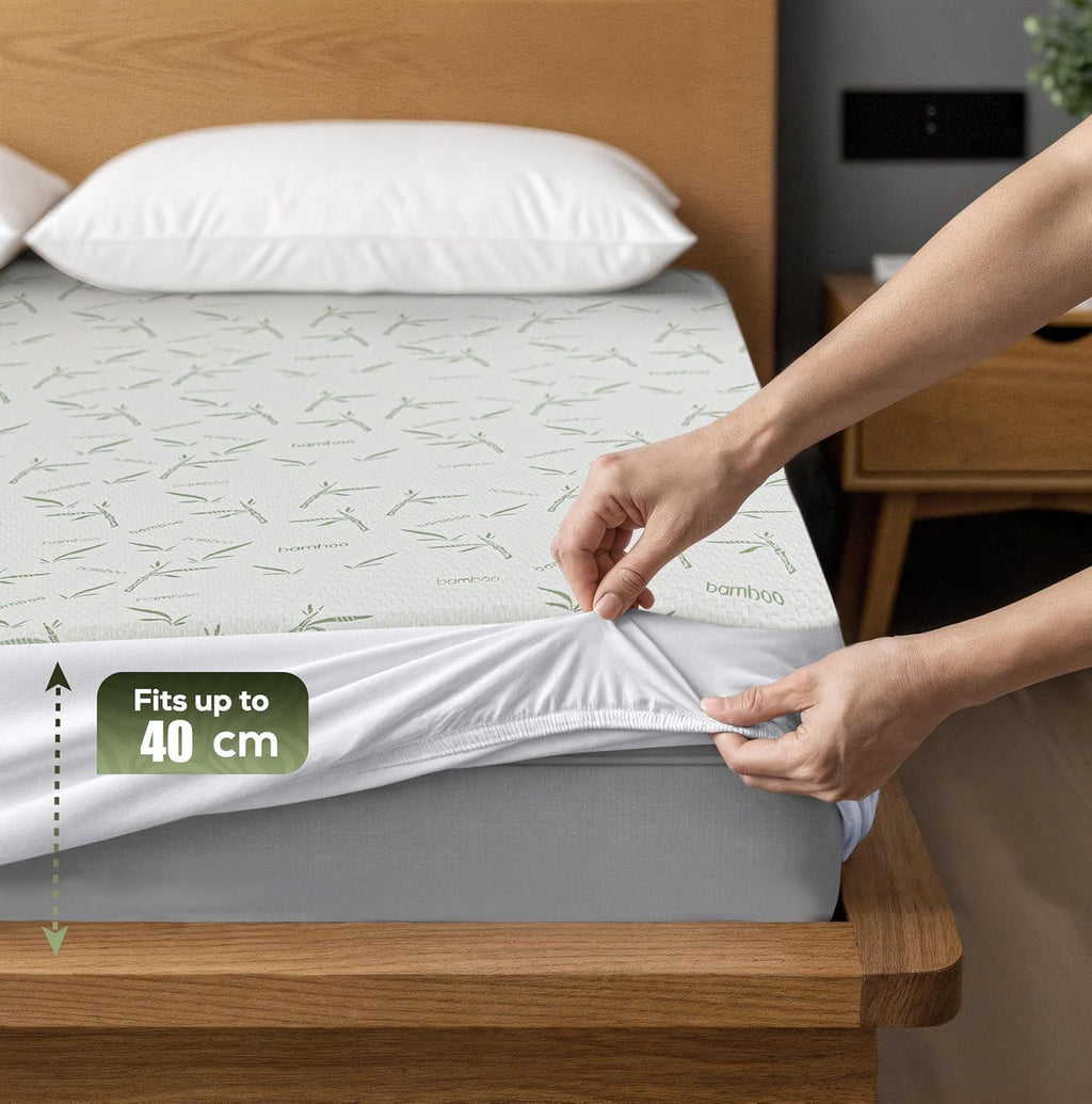 Waterproof Bamboo Mattress Protector – Single