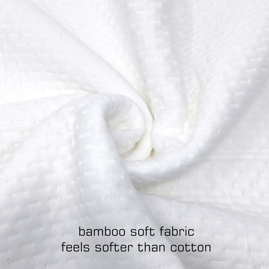 Waterproof Bamboo Pillow Protector Cover,100% Bug Water Proof Zippered Pillow Cases Body Size (1 Pack, White,50cm x 150cm)