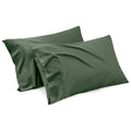 Stretch Microfibre Standard Pillowcase Pair – Olive Green
