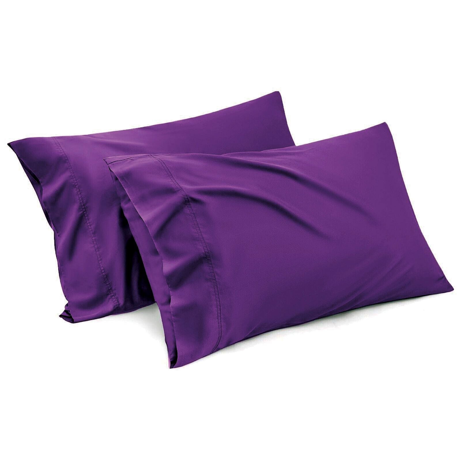 Stretch Microfibre Standard Pillowcase Pair – Purple