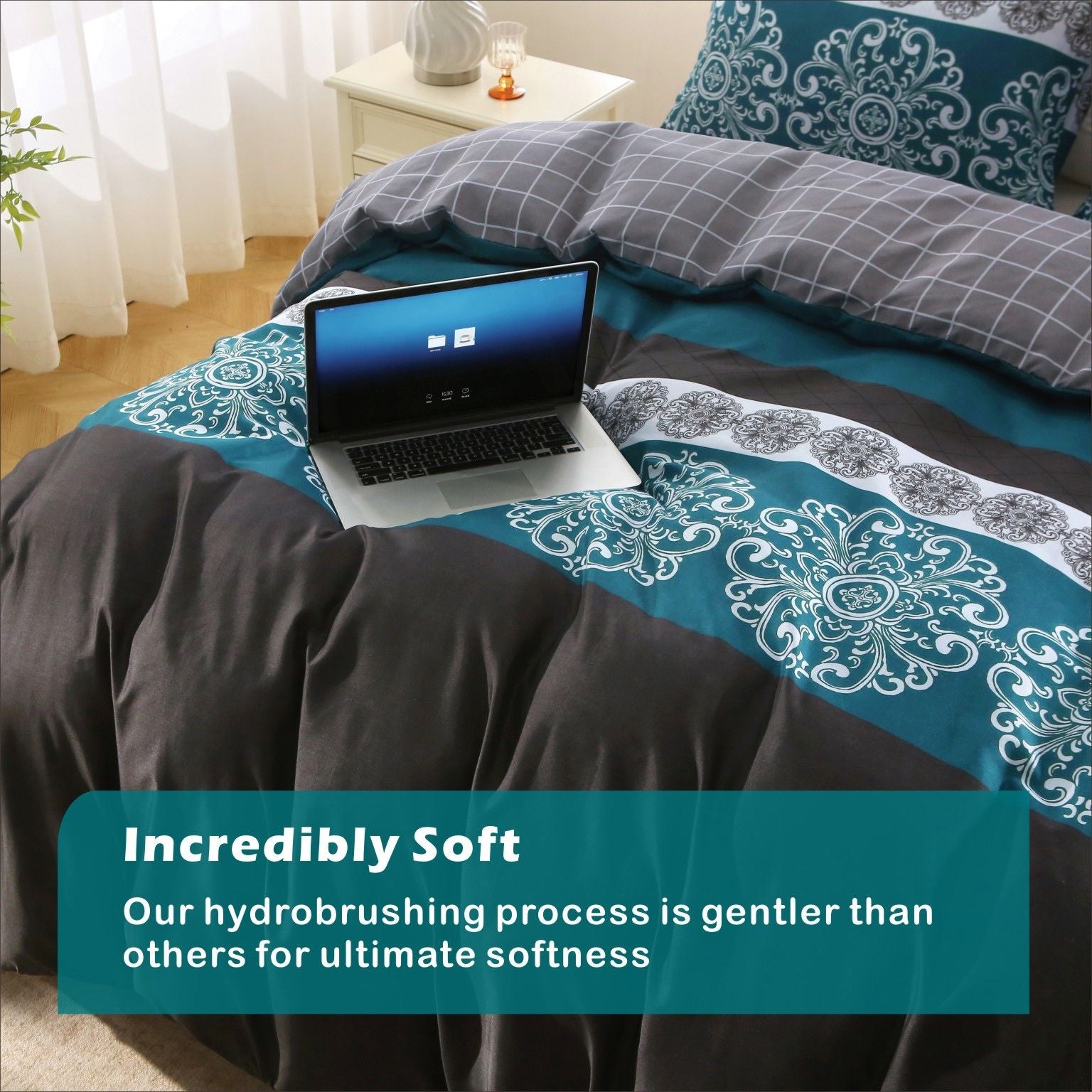 Microfibre Quilt Cover Set – Bohemian Print, Double