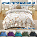 Microfibre Quilt Cover Set – Marble Gleam, Double, 3 Piece