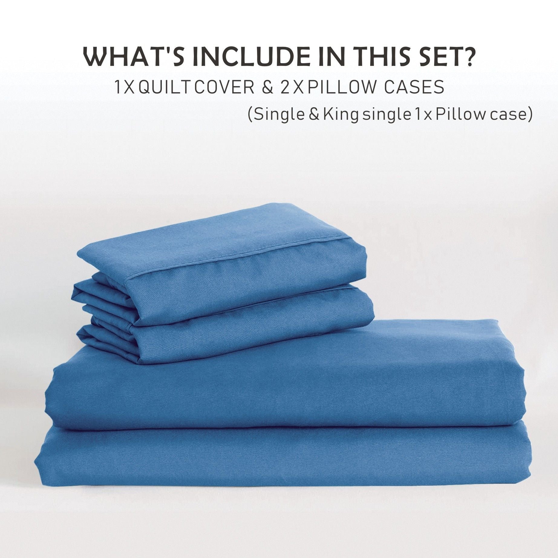 Microfibre Quilt Cover Set – Ocean, Double, 3 Piece