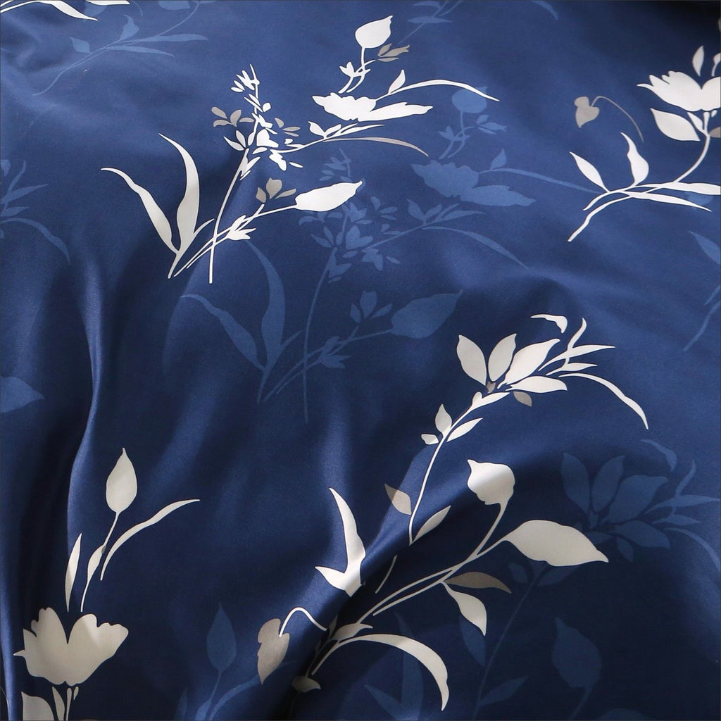 Microfibre Quilt Cover Set – Navy Floral, King, 3 Piece