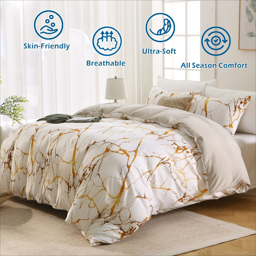 Microfibre Quilt Cover Set – Modern Geometric, King, 3 Piece