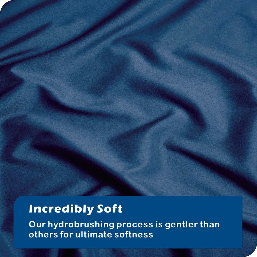 Microfibre Quilt Cover Set – Navy, King Single