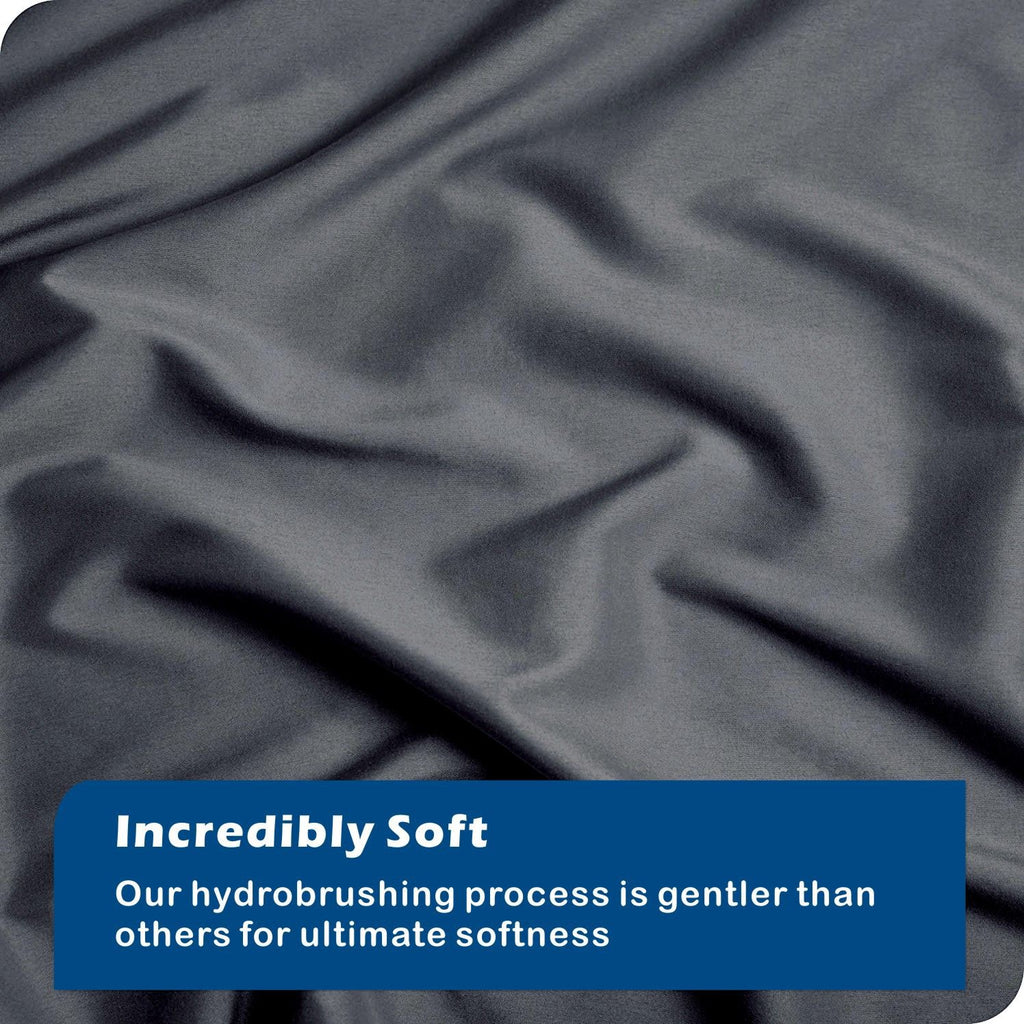 Microfibre Quilt Cover Set – Dark Grey, King Single