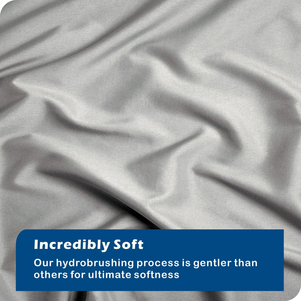 Microfibre Quilt Cover Set – Silver Grey, King Single