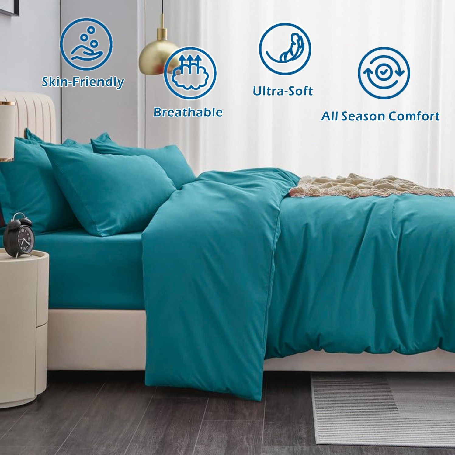 Microfibre Quilt Cover Set – Neutral, Single