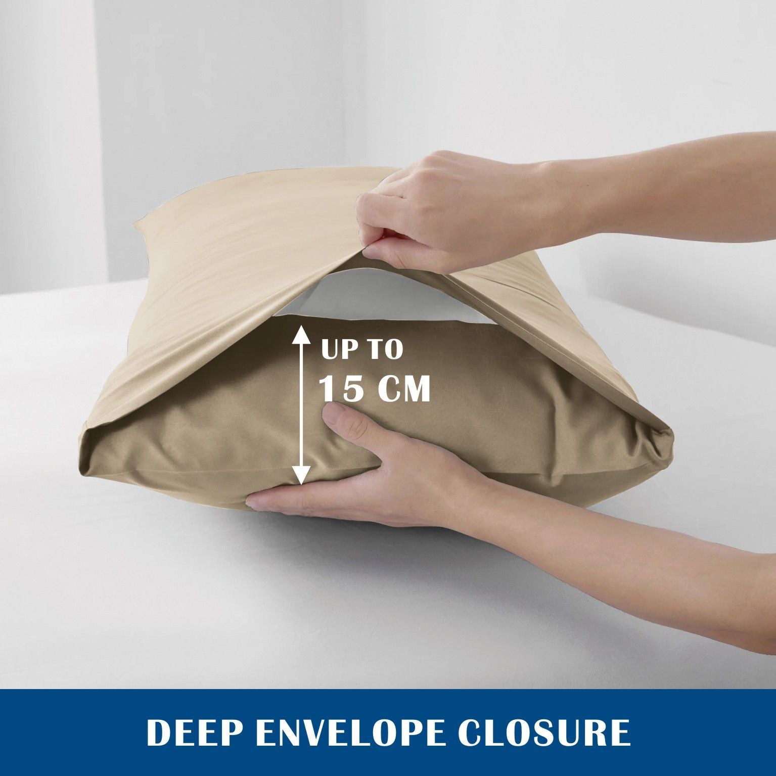Microfibre Quilt Cover Set – Camel Beige, Super King