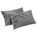 Stretch Microfibre Standard Pillowcase Pair – Grey