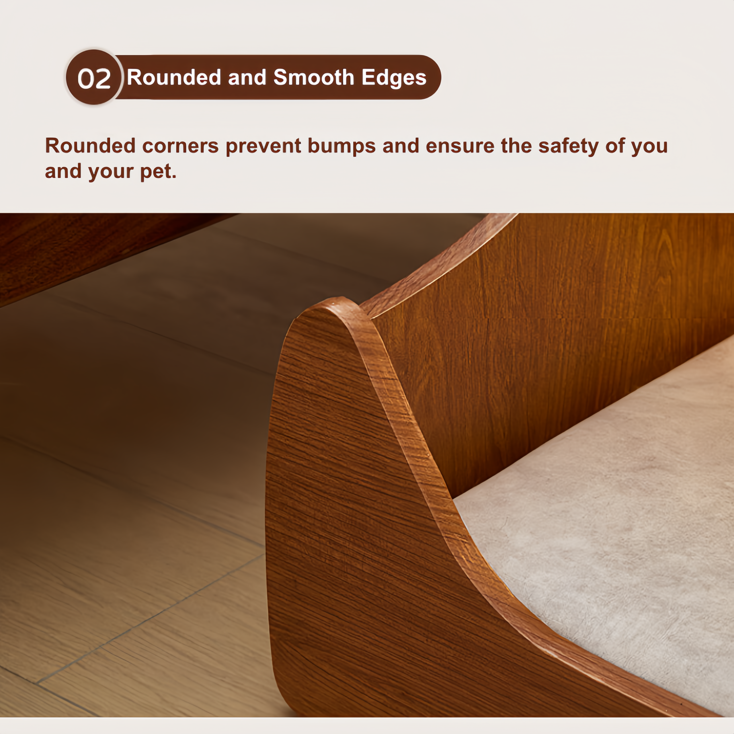 Pet-Nook Side Table with Wireless Charging and Sensor Light