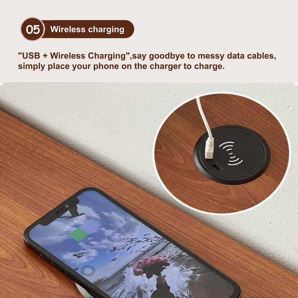 Pet-Nook Side Table with Wireless Charging and Sensor Light