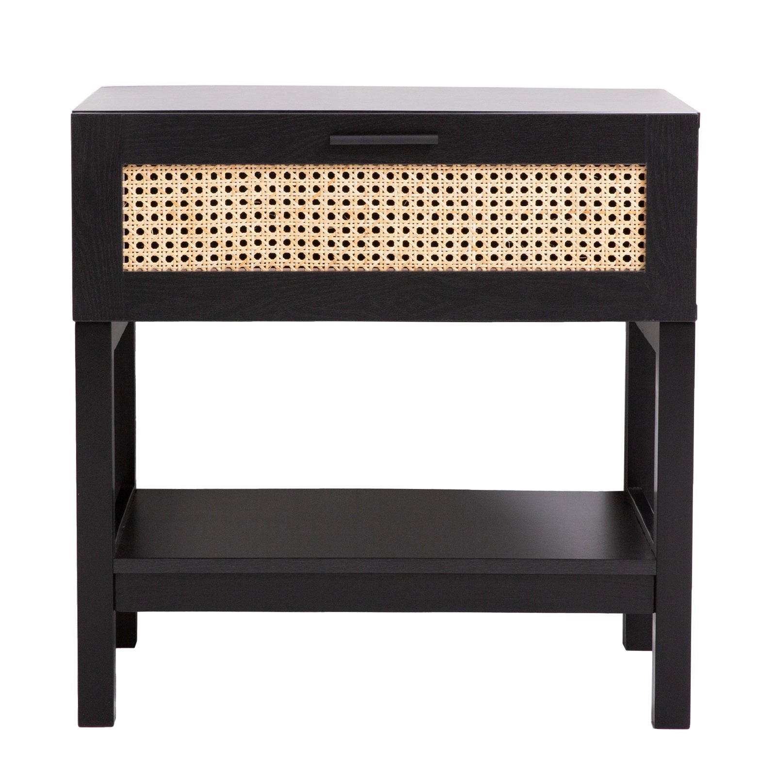 Casa Decor Tulum Rattan Bedside Table – Black