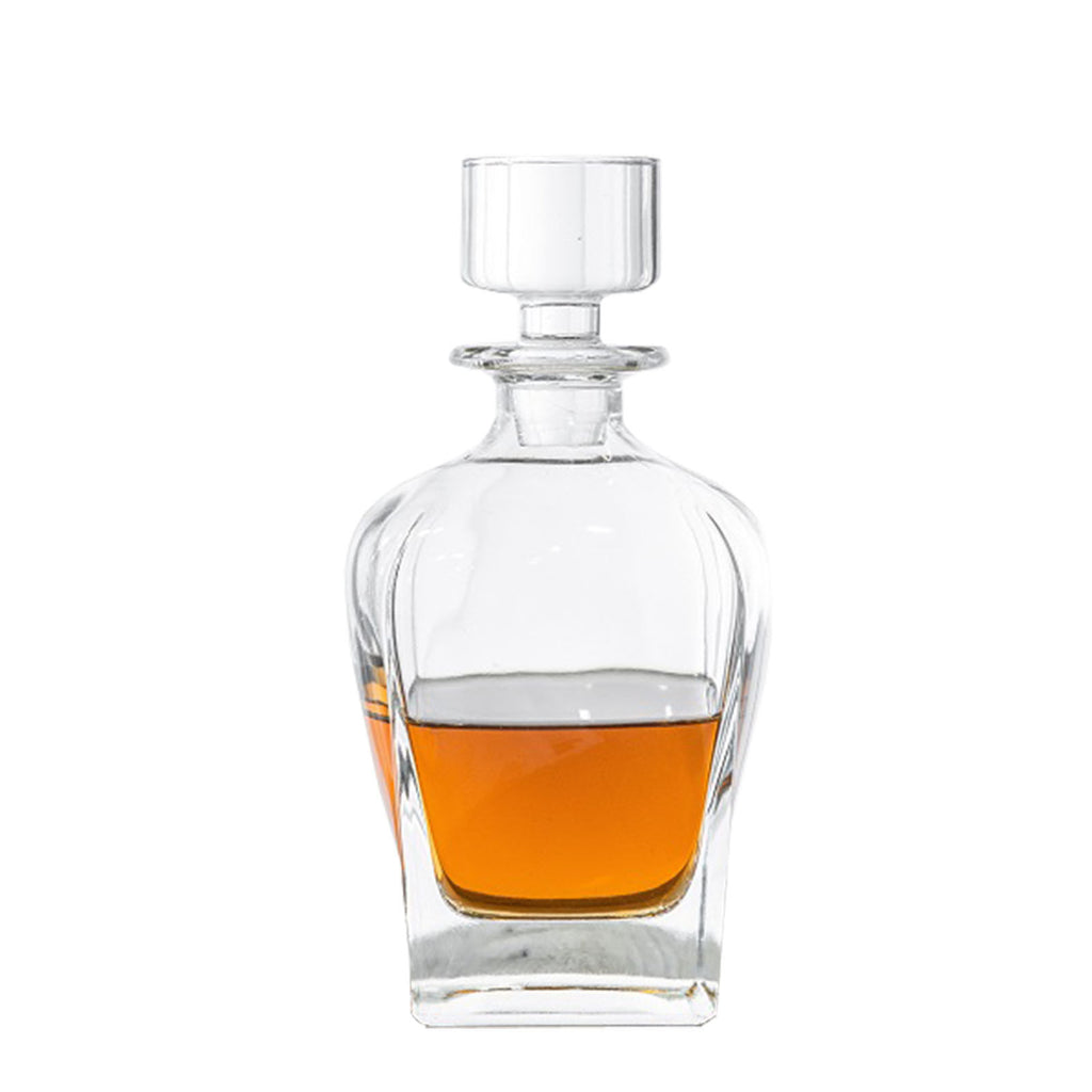 Novare Oval Whiskey Decanter & 4 Glass Set