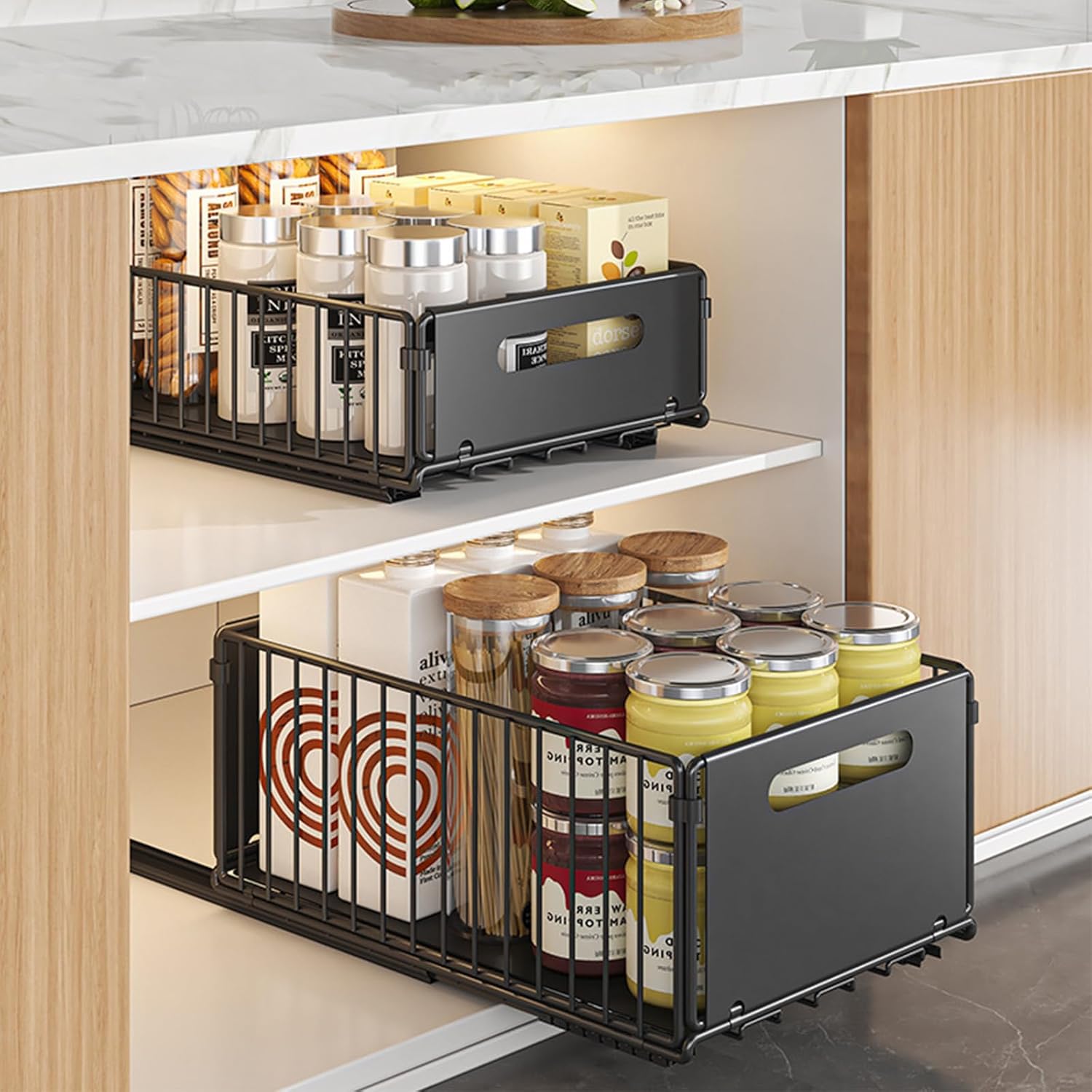 Carla Home Pull-Out Cabinet Organisers – 2 Pack