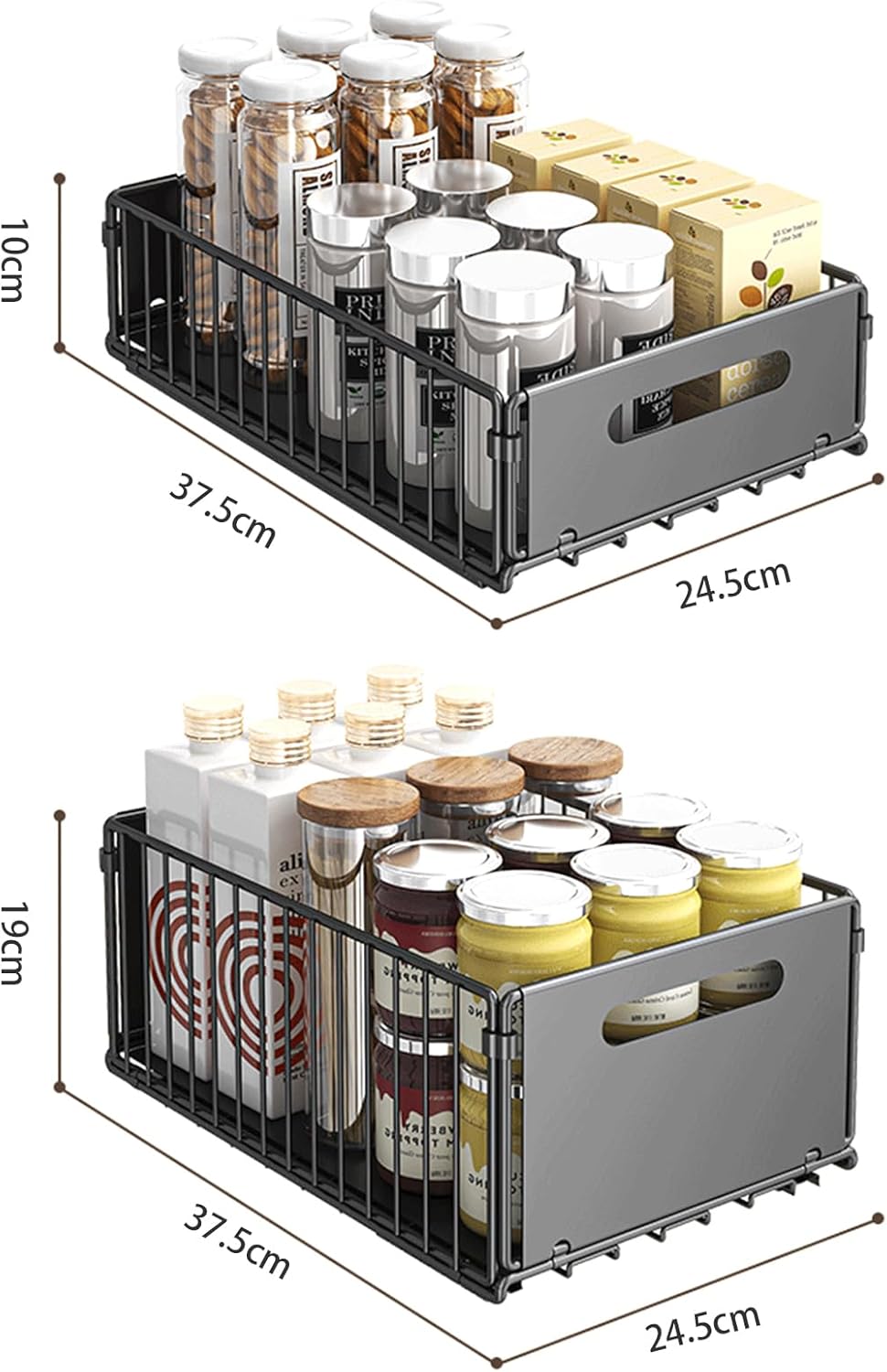 Carla Home Pull-Out Cabinet Organisers – 2 Pack