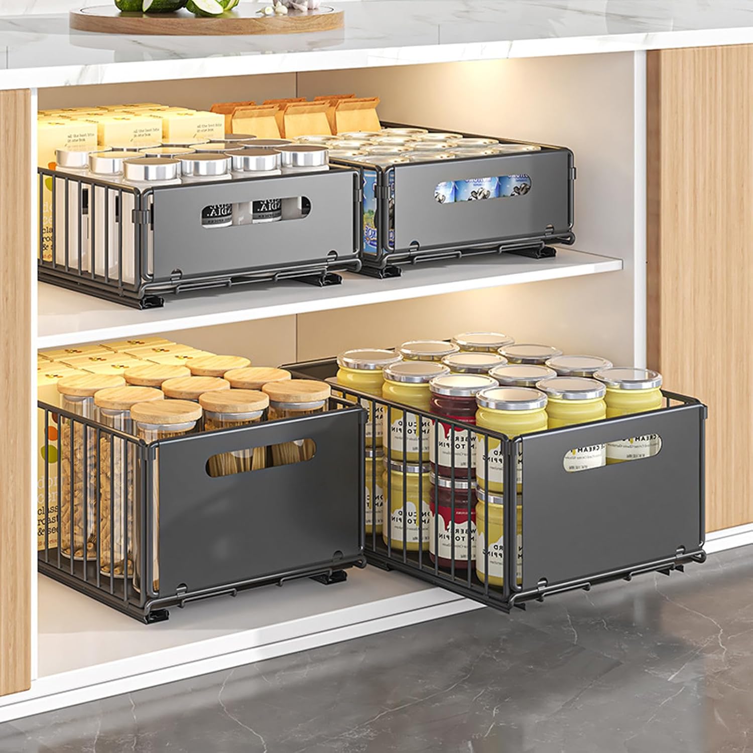 Carla Home Pull-Out Cabinet Organisers – 2 Pack