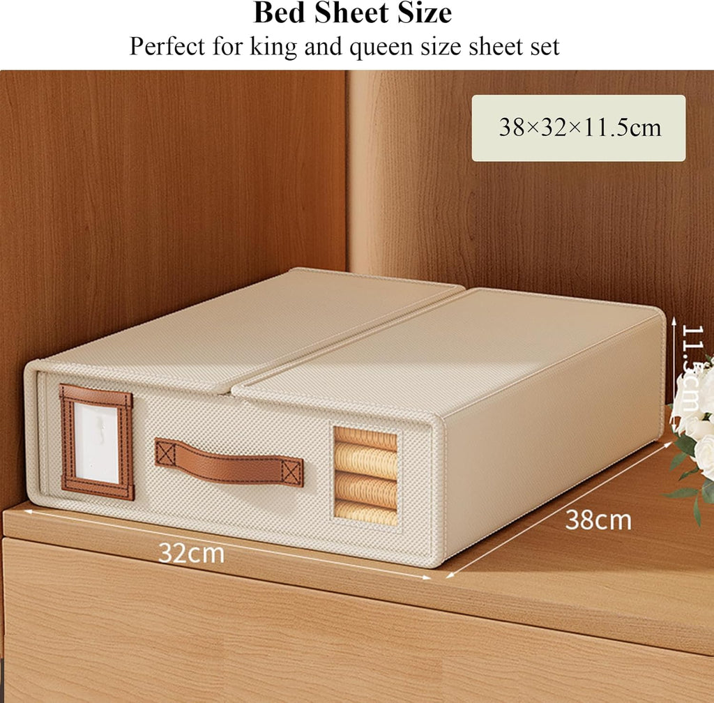 CARLA HOME Bedding Organiser Set – Beige, 8-Pack