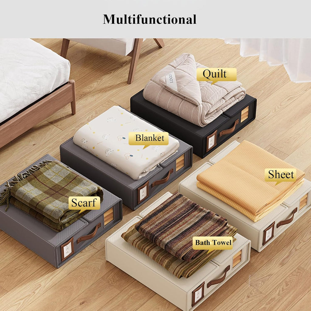CARLA HOME Bedding Organiser Set – Beige, 8-Pack