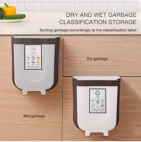 Collapsible Cabinet-Door Waste Bin – Grey